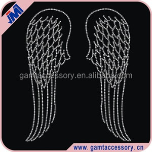 2023 dernier Bling cristal ailes <span class=keywords><strong>strass</strong></span> fer sur transfert motif Hot fix ange Motif <span class=keywords><strong>pour</strong></span> vêtements - Product Image 6
