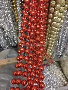 Cadena de Perlas de Oro y Plata de 3mm 4mm 5mm 6mm 8mm 10mm 12mm, <span class=keywords><strong>Guirnalda</strong></span> para Decoración de Navidad, Manualidades para Bodas - Product Image 2