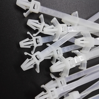 Accessoires de câblage écologiques en nylon 66, embout en forme de flèche, fixation par enfoncement à ailettes en plastique, attache-câble autobloquante en nylon