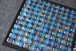 Oceanside 12x12 bleu <span class=keywords><strong>mosaïque</strong></span> de galets de verre tuile de dosseret de cuisine - Product Image 3