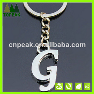 La costumbre de aleación de zinc metal las letras del alfabeto" g" llaveros - Product Image 1