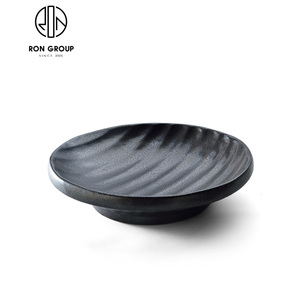 Vente en gros, vaisselle personnalisée, <span class=keywords><strong>pas</strong></span> <span class=keywords><strong>cher</strong></span>, Restaurant, Banquet, hôtel, Buffet, Horeca, vaisselle noire mate, <span class=keywords><strong>assiette</strong></span> ronde en céramique - Product Image 2