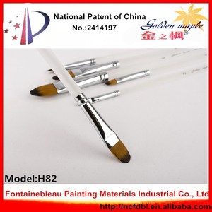 nouveau design art professionnel brush set de peinture acrylique acrylique acrylique pinceau h82 poli poignée - Product Image 1