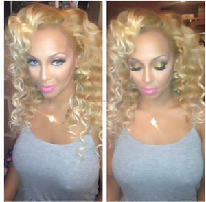 Mode Indien <span class=keywords><strong>miel</strong></span> blonde bouclés armure de <span class=keywords><strong>cheveux</strong></span> à vendre - Product Image 1