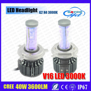 Car C. ree LED Faro H4 9003 HB2 Hi & <span class=keywords><strong>lo</strong></span> 3600LM 40 W 6000 K Blanco Lámpara <span class=keywords><strong>de</strong></span> Los Bulbos - Product Image 4