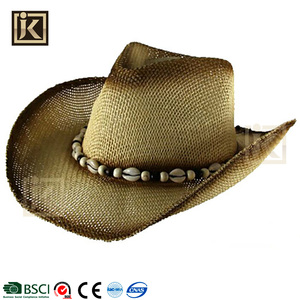 JAKIJAYI barato playa 100% sombrero de ala plana sombrero de vaquero mexicano promocional lemmy de paja sombrero de vaquero - Product Image 4