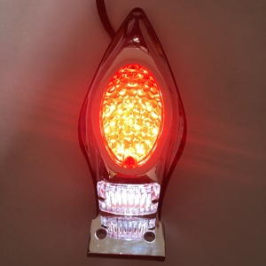 <span class=keywords><strong>Feu</strong></span> <span class=keywords><strong>arrière</strong></span> universel <span class=keywords><strong>Vintage</strong></span> en aluminium, Type goutte d'eau/larme 12V LED pour motos - Product Image 6