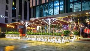 De alta calidad de la playa de aluminio sombrilla USB apoyo paraguas al aire libre - Product Image 2