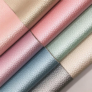 Glossy Lustrous Pearlized <strong>Leather</strong> Fabric Lychee Embossed Shiny Faux <strong>Leather</strong> <strong>Sheets</strong> for Shoes Bag Bow Crafting - Product Image 1
