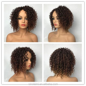 Perruque synthétique courte crépue et bouclée pour femme, <span class=keywords><strong>coiffure</strong></span> afro-américaine de haute qualité, - Product Image 5