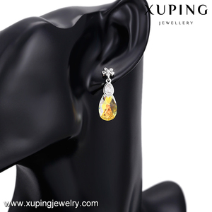 93960 Xuping <span class=keywords><strong>Swarovski</strong></span> bijoux boucles d'oreille en forme de goutte d'eau et fleur de strass pour femmes - Product Image 4