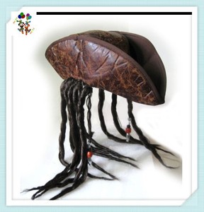 Adultes Capitaine Jack Dreadlocks Tressé Halloween Fête Fantaisie Costume <span class=keywords><strong>Pirate</strong></span> Chapeaux HPC-0200 - Product Image 2