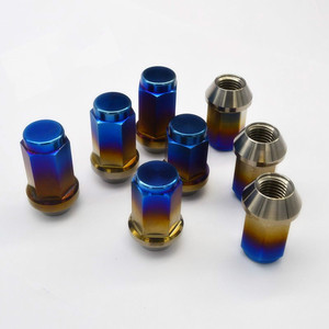 Automobile car Gr5 <strong>titanium</strong> wheel hub nut M12*1.5*48mm - Product Image 5
