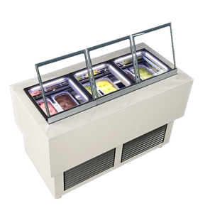 Italienische tabletop gelato eis vitrine