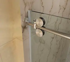 抛光玻璃方形淋浴门，滑动玻璃淋浴