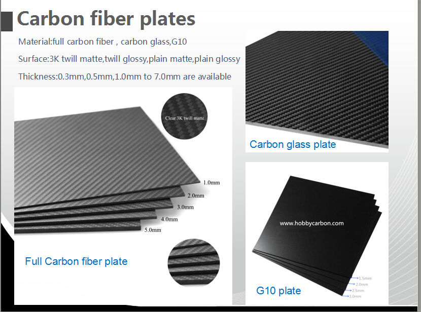 Foglio In Fibra Di Carbonio 0.8mmx300mmx300mm, Uso Per Telaio - Foto 3