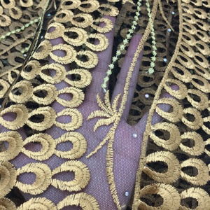 Ultime tessuti di <span class=keywords><strong>pizzo</strong></span> nigeriano di alta qualità lacci tessuto <span class=keywords><strong>per</strong></span> abito da sposa <span class=keywords><strong>francese</strong></span> Tulle <span class=keywords><strong>pizzo</strong></span> con perline J028 - Product Image 3