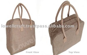 กระเป๋าเดินทาง Lowellcraft ทำจากผ้าปอกระเจาธรรมชาติ พร้อมซิปปิด สายสะพายไหล่ และหูหิ้วแบบเชือก - Product Image 2