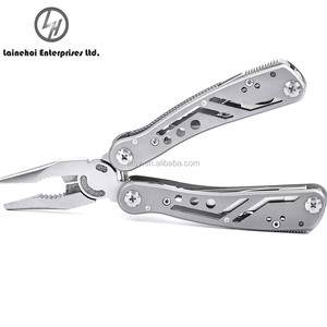 คีมสแตนเลสสีเงินพร้อมไขควงและปลอกสำหรับการตั้งแคมป์และงานต่างๆตามตะขอ - Product Image 2