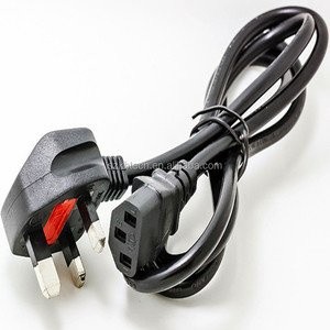 Cable de alimentación estándar del Reino Unido BS 1363 con enchufe fundido Cable de CA IEC 60320 C13 para tomas de corriente del Reino Unido - Product Image 2