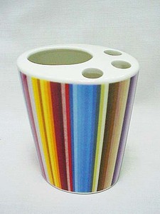 Vaso de cerámica que cambia de color con forma cónica ovalada - Product Image 2