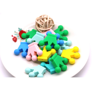 Regalos de navidad Baby Teether <span class=keywords><strong>caramelo</strong></span> corona silicona materiales para chupete Clips DIY lindo dentición Juguetes - Product Image 2