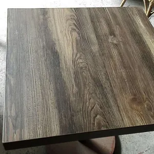 Không Thấm Nước Melamine Hpl Oak Walnut Wegne Nhà Hàng Bàn Cà Phê Hàng Đầu Hiện Đại