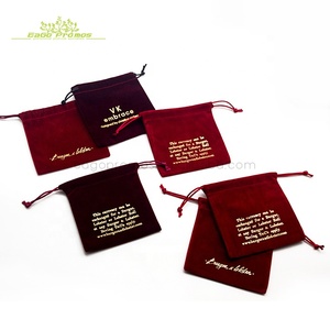 <strong>2026</strong> Most Attractive Long Narrow Drawstring Stylish Velvet Hair Extension Packaging Bag With Full Printing - Product Image 2