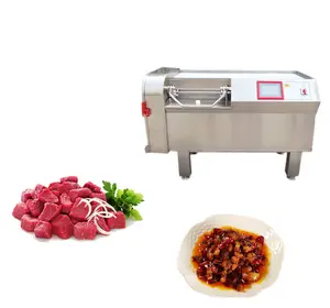 Frozen Meat Slicer Machine / Meat Cube Cutting Machine / Beef Chicken Meat Cube Dicer