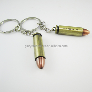 귀여운 금속 탄알 열쇠 고리, 십자가 불 무기 keychain - Product Image 1