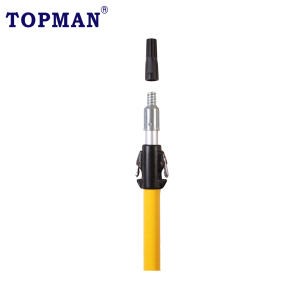 TOPMAN <span class=keywords><strong>Rouleau</strong></span> à <span class=keywords><strong>peinture</strong></span> en fibre de verre/aluminium de 4 pieds, <span class=keywords><strong>perche</strong></span> <span class=keywords><strong>télescopique</strong></span> en aluminium, double verrouillage avec vis en alliage de zinc conique - Product Image 2