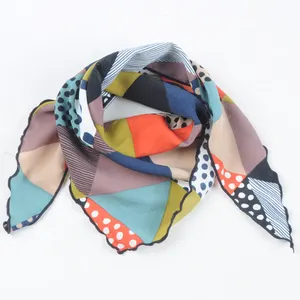 Promotional Cheap Summer Mix Color Silk Scarf For Women