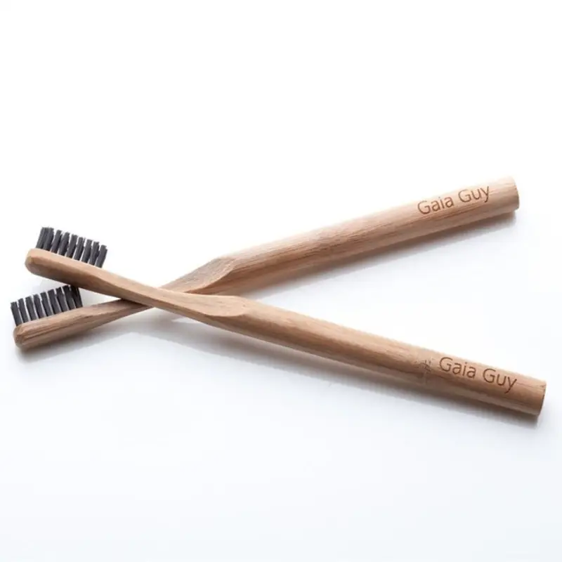 Sikat Gigi Bambu 100% Dapat Terurai, Sikat Gigi Lembut Sedang untuk Kebersihan Mulut