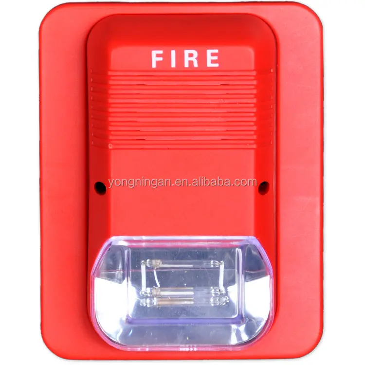 Khẩn cấp Cháy alarm Led đèn với strobe âm vang/báo cháy tự động âm vang và nhấp nháy 24DCV
