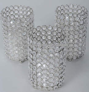 Soporte de luz de té de cristal/soporte votivo de vela para decoración de boda de oficina en casa - Product Image 1
