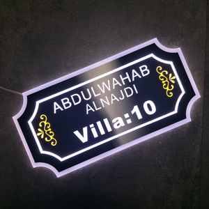 ป้ายทะเบียนห้องสแตนเลสไทเทเนี่ยมสีดำตัวเลข<span class=keywords><strong>ห้อง</strong></span>อะคริลิคความสว่างสูงไฟ LED หมาย<span class=keywords><strong>เลข</strong></span>ประตูโรงแรมเลขประตู - Product Image 6