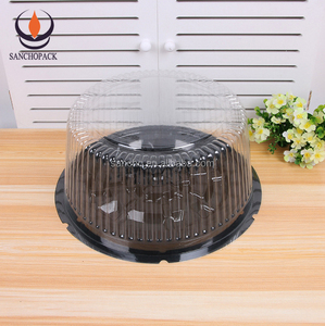 Disposable Round Cake Plastic Container Packaging Box