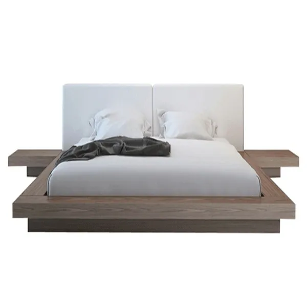 BE-266 Contract Furniture Supplier Japanese Style Floor Wooden King Queen Size Bed