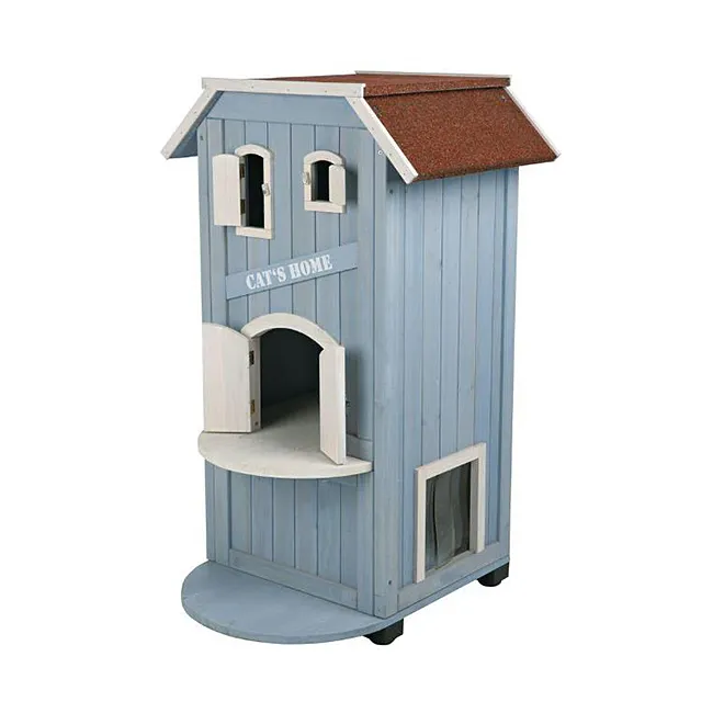 Casa de madera para mascotas de alta calidad, casa de madera para gatos, moderna, de belleza, jaula para gatos al aire libre