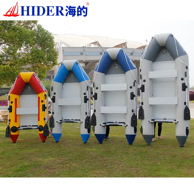 hard boat made of quality PVC material with boat accessories