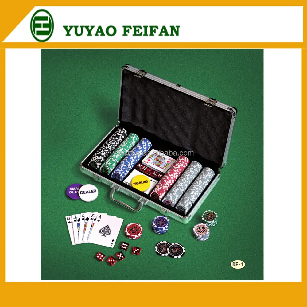 Texas Hold 'em Profi Set In Casino Qualität Aluminium gehäuse 300 Poker Chip ser