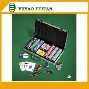 Texas Hold ' Em Profi Set In Casino Quality Aluminum Case 300 Poker Chip Ser