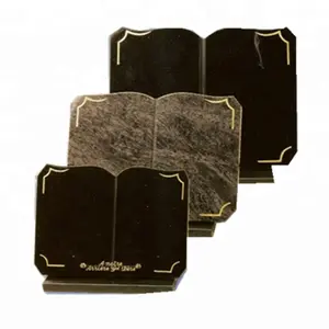 Livre funéraire en granit noir, 1 pièce, gravures bon marché - Product Image 1