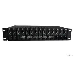 Fiber Optik Media Converter 2U/14Slot 14 Port Media Converter Chassis