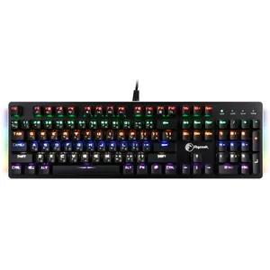 Razeak Custom Color Multimedia 104Keys RGB Wired RGB Macro Gaming Mechanical Keyboard for Laptop