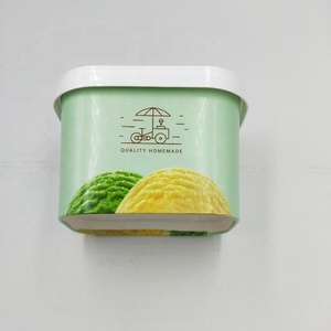 160ml Square Frozen Yogurt Paper <strong>Cup</strong> Ice Cream <strong>Cup</strong> / Ice Cream Containers And Lids - Product Image 3
