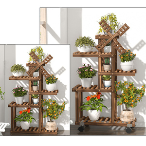 Étagère de rangement en bois, support de <span class=keywords><strong>fleurs</strong></span> <span class=keywords><strong>pour</strong></span> la maison et le jardin, vente en gros, 2021 - Product Image 2
