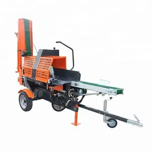 2019 New CE 7T Gasoline Machine for Cutting and Splitting Wood with Saw and Conveyor