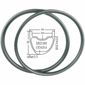 MTB19 29 Luce MTB Rim 36 MILLIMETRI di Larghezza 28 MILLIMETRI Altezza 29ER Asimmetrico Cerchio In Carbonio Eccentrico MTB Adesivi Cerchio