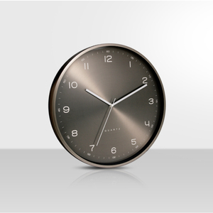 16 pollici di grandi dimensioni telaio <span class=keywords><strong>grigio</strong></span> pistola bianco numeri Arabi quadrante in alluminio <span class=keywords><strong>orologio</strong></span> <span class=keywords><strong>da</strong></span> <span class=keywords><strong>parete</strong></span> in metallo - Product Image 2